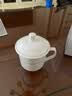 天城一品 陶瓷杯酒店宾馆会议白瓷茶杯办公室盖杯茶杯带盖杯喝水杯子定制 景式金边杯 实拍图