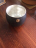 银茶杯 999纯银主人杯单杯功夫茶具手工镶银陶瓷鎏银茶杯子建盏品茗杯家用礼品茶碗 亚光喜乐杯 实拍图