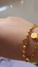 周大福爱心金珠黄金手链(工费260)18.75cm约5.5g EOF63新年礼物 实拍图