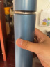 然也（RAE） 304不锈钢保温杯大容量过滤泡茶杯商务水杯子500ml深蓝色R3317 实拍图