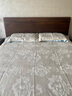 绿诺（LuNuo） 【礼盒装】100%纯亚麻凉席三件套竹纤维汉麻粗布空调席亚麻床单 富贵牡丹灰(纯亚麻湿纺长纤) 2.0m床适用(实发2.2*2.4m) 实拍图