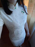杜艳枝旗袍女夏新款感蚀骨年轻款少女高端气质法式改良民国复古 米白802 M (160) 90-100斤(裙长115左右) 实拍图