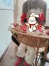 婧麒宝宝拜年服连体衣服冬装夹棉百日宴满月红色新生婴儿过年 平安喜乐满印【保暖款】 80cm 实拍图