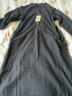 无印良品（MUJI）女式 木棉混双层纱织长袖连衣裙长裙裙子衬衫裙 BC2IOC4S 黑色 M 160/84A 晒单实拍图
