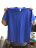 180G纯棉圆领短袖t恤大欧码宽松男女纯色全棉空白休闲打底文化衫 宝蓝色 XL（建议160~180斤） 晒单实拍图