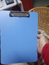 西玛（SIMAA）A4书写文件夹板夹办公用品书写夹板金属强力夹塑料夹板菜单夹写字垫板竖式蓝色100个装厂家直发 实拍图