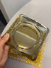 晶不凡 水晶玻璃烟灰缸时尚创意个性礼品大号定制烟灰缸客厅欧式烟缸 金色款 15cm 实拍图