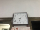 康巴丝（Compas）挂钟创意客厅钟表方形简约时钟居家办公挂表电子石英钟 C3201橡木 实拍图