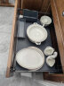 尚行知是 碗碟套装餐具套装家用盘子碗餐具 欧式简约碗盘陶瓷器 金色浪漫【圆形】60件 实拍图