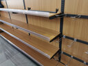 乐品展示超市钢木货架便利店双面置物架商店食品柜文具店木质单面展示架 【钢】单组合三 实拍图