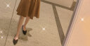 朴尼斯 Pounise 单鞋女韩版百搭气质浅口大码船鞋平底柔软小码女鞋子 PQM-07 黑色 37/235(1.5) 实拍图
