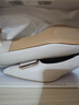 百丽（Belle）高跟鞋女细跟商场同款通勤方扣猫跟单鞋A8X1DAQ4 米白 39 (245mm) 实拍图
