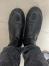井迈切尔西马丁靴男潮中帮英伦风短靴男士黑色春秋款低帮透气高帮皮鞋 黑色中帮【加绒款】 41 皮鞋码 实拍图