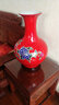 领格景德镇陶瓷器 现代时尚摆件中国红富贵牡丹落地大花瓶装饰品婚庆 三色牡丹图超大号  高57cm 实拍图