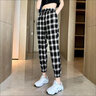 麦丛黑白格哈伦裤女夏季束脚垂感九分小个子高腰显瘦百搭裤子格子裤潮 格子花色 -夏季清凉 M 建议80-95斤 实拍图
