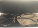 【设计师款】CK光学近视眼镜框架 复古时尚眼镜框架男女款 配近视防蓝光眼镜 5465 318-亚麻眉银框 实拍图