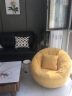 虎图腾个性时尚懒人南瓜沙发客厅休闲卡通卧室阳台单人小沙发椅创意 植绒香蕉黄 单人位 晒单实拍图