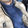 威可多（VICUTU）男士长袖针织衫秋冬可机洗纯羊毛高领保暖毛衣VRW88381635 蓝色 175/92A 晒单实拍图