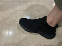 斯凯奇（Skechers）夏季男鞋新款轻便一脚蹬透气网面休闲运动跑步鞋百搭慢跑鞋 全黑色/210281-BBK 39.5 实拍图