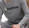 金立芬睡衣男秋冬季长袖纯棉春秋季加大码运动全棉家居服套装可外穿出门 300高雅中灰色 M （100斤-120斤） 实拍图