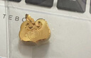 汉秀宝宝金锁平安锁黄金长命锁吊坠儿童足金女款项链520礼物送老婆 海浪如意锁(金重约:2.88克) 实拍图