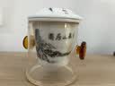 杰艺泡茶壶红茶茶具茶壶玻璃陶瓷过滤双耳泡茶器功夫茶壶花茶冲茶器 泡茶器-富春图 实拍图