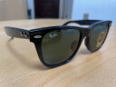 雷朋（RayBan）太阳镜徒步旅行运动户外方形墨镜显脸小眼镜0RB2140F可定制 901黑色镜框绿色镜片 尺寸54 实拍图