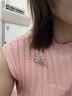 HEFANG何方珠宝丝带初雪胸针银别针轻奢高级感生日礼物送女友 银色 实拍图
