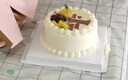 乐食锦新鲜水果生日蛋糕同城配送父母爱人儿童礼物新鲜直达支持预定 甜蜜时光（中间可改字） 6英寸动物淡奶油450g 实拍图