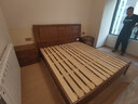 光明家具 实木床卧室双人床现代简约榆木床双人床婚床1504 1.8米普通空体床(1504) 实拍图