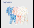 aqpa【195g新疆棉】婴儿内衣套装纯棉衣服秋冬男女宝宝儿童秋衣秋裤 彩虹精灵 80 实拍图