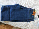 LEEHOYEE轻奢牛仔裤男2025夏季薄款超柔丝光弹力棉高腰宽松直筒弹力裤子 深蓝色 34 码(腰围2尺7) 实拍图
