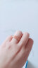 赛菲尔黄金戒指女款足金古法珐琅桃花戒指活口调节花朵指环送女友礼物 约3.78克 实拍图