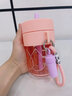 名锐（MINGRUI）水杯吸管杯女夏天高颜值塑料杯Tritan时尚学生 海鸥白400ML【杯刷+吸管刷】 实拍图