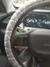 润群毛绒汽车方向盘套男女冬季新款保暖防滑通用型时尚毛绒把套 简约款灰色 单个方向盘套 实拍图