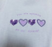 百图betu女装春夏新款T恤温柔风减龄短袖圆领重工艺T恤女2302T15 紫色 M 实拍图