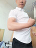 撸铁狗健身衣服男短袖运动polo衫夏翻领速干显肌肉训练教练服修身上衣 白色 M/165-175 实拍图