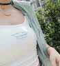 京小二纯欲字母印花小吊带背心女内搭辣妹穿搭修身短款超火网红外穿上衣 YZL-DD字母印花【白色】 实拍图