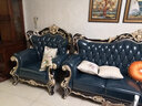 梦美斯宣 沙欧式实木皮沙发美式皮沙发组合套装新古典别墅客厅实木沙发666 四人位 实拍图