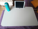 小梦床上电脑桌可折叠书桌宿舍学生办公小桌子床上桌大号笔记本学习桌 极光白  豪华款（卡槽+杯托） 【畅玩游戏可放键盘】70*50*32CM 实拍图