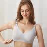 婧麒（JOYNCLEON）升级款无痕哺乳内衣孕妇无钢圈上开口收副乳薄感文胸舒适 黑色 L 实拍图
