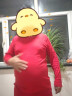 恒源祥本命年保暖内衣套装男女士大红色圆领加绒加厚结婚喜庆送礼盒装 男圆领纯棉内衣1套+1内裤+1袜子 XL /175 实拍图