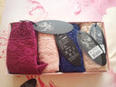 完美情侣(4条装)女士内裤女性感蕾丝高腰收腹裤 提臀包臀中腰舒适透气无痕女生纯棉裆部大码女式三角裤头 杏色+熏衣紫+酒红+黑色 L(中腰)2尺1至2尺5适合115至150斤 实拍图