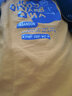 雅鹿长袖t恤男纯棉春秋季宽松休闲打底衫青少年重磅潮流印花长袖男T恤 浅米/你好未来 L ( 建议110斤-125斤可穿 ) 实拍图