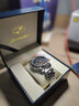 金仕盾（JIN SHI DUN）手表镂空机械夜光防水男表全自动手表男机械表多功能时尚男士手表 潮流+钢带本黑男表 实拍图
