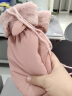 RORONOA 秋冬季韩版可爱带绳子挂脖棉手套冬天女学生骑车加厚加绒 三指+粉色 均码 晒单实拍图
