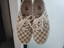 VANS范斯官方 Authentic奶茶色棋盘格元气清新男女帆布鞋低帮 棕白棋盘格 37 实拍图