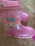Hello Kitty儿童雨鞋女童中筒防滑雨靴美乐蒂小孩宝宝水鞋 炫彩红 200mm  实拍图