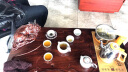 瓷牌茗茶具功夫茶具茶盘实木家用整套四合一电热炉茶台茶托盘排水式仿乌金石 黑陶清禾侧把+黑流窗4合1炉 实拍图