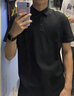 我的速度polo衫男夏季薄款翻领纯色简约休闲保罗上衣服男商务百搭男士短袖 黑色 175/L 实拍图